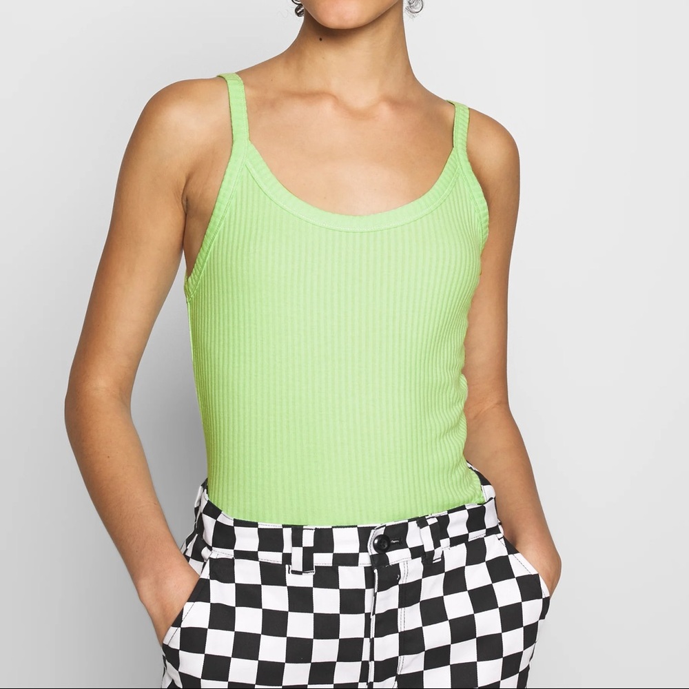NWT Vans Session Up Top in Ash Green wide ribbed tank top